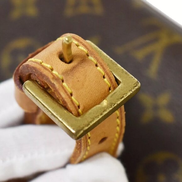 Auth LOUIS VUITTON Logo Trotteur Shoulder Bag Monogram Leather Brown - Picture 8 of 16